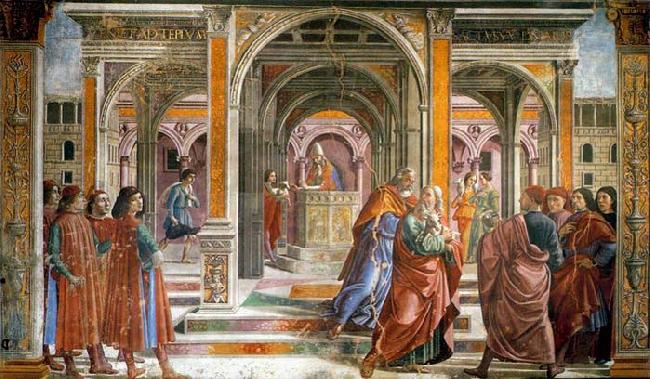 GHIRLANDAIO, Domenico Expulsion of Joachim from the Temple oil painting picture